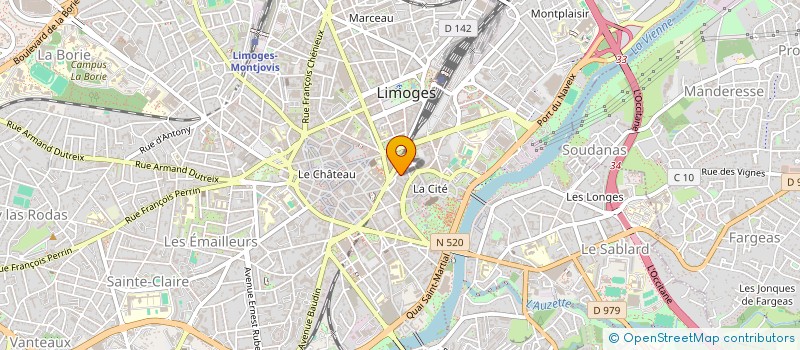 localisation de l'entreprise LA TABLE DES TANNERIES à LIMOGES