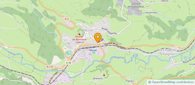 localisation de l'entreprise LA TABLE DES VOLCANS à MURAT