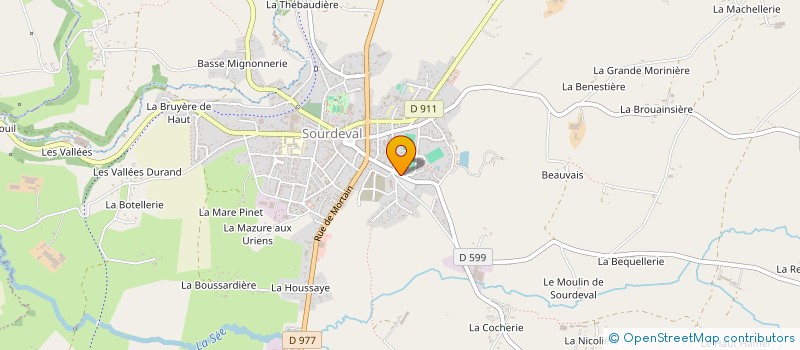 localisation de l'entreprise LA TABLE DES VOYAGEURS  SOURDEVAL