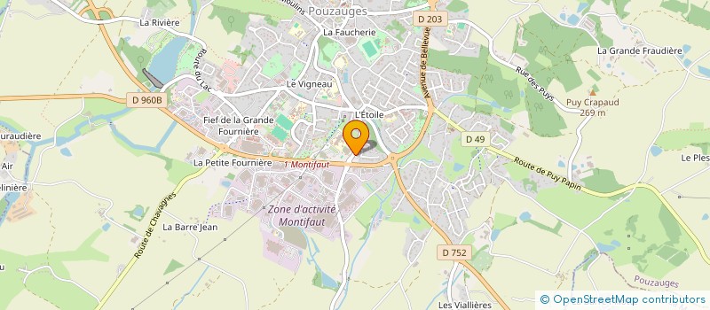localisation de l'entreprise LA TABLE DU BOCAGE  POUZAUGES