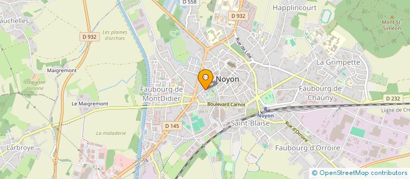 localisation de l'entreprise LA TABLE DU BOUCHER à NOYON