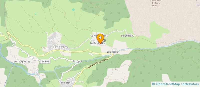 localisation de l'entreprise LA TABLE DU FOREST à LES ORRES