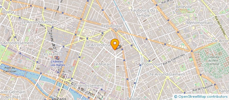 localisation de l'entreprise LA TABLE DU MARAIS  PARIS