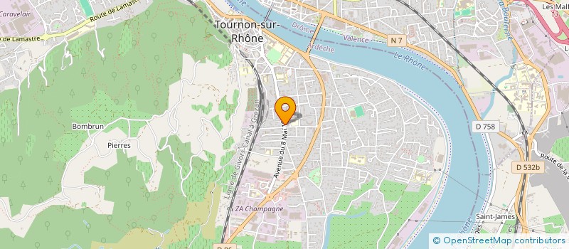 localisation de l'entreprise LA TABLE DU ROY à TOURNON-SUR-RHONE