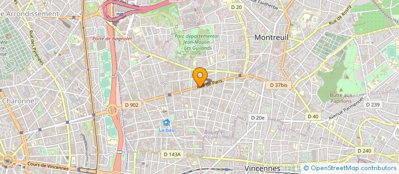 localisation de l'entreprise LA TABLE FLEURIE à MONTREUIL
