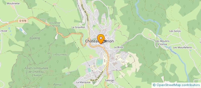 localisation de l'entreprise LA TABLE ITALIENNE à CHATEAU-CHINON (VILLE)