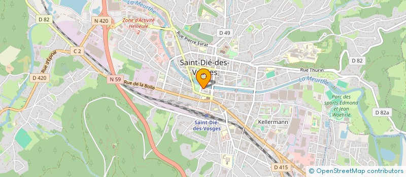 localisation de l'entreprise LA TABLE RONDE  SAINT-DIE-DES-VOSGES