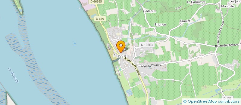 localisation de l'entreprise LA TAILLANDE  PLASSAC