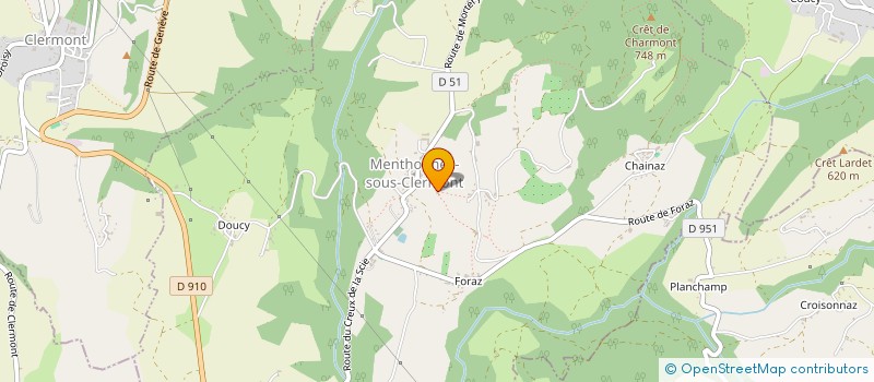 localisation de l'entreprise LA TAISSONNIERE  MENTHONNEX-SOUS-CLERMONT