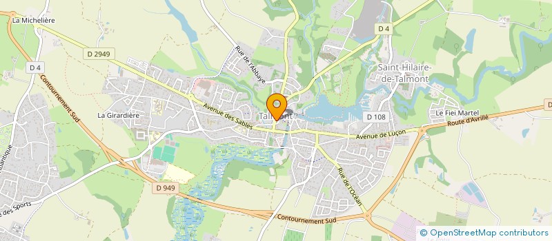 localisation de l'entreprise LA TALMONDAISE  TALMONT-SAINT-HILAIRE