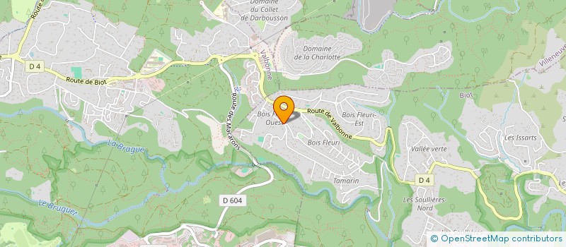 localisation de l'entreprise LA TAMASANE  BIOT