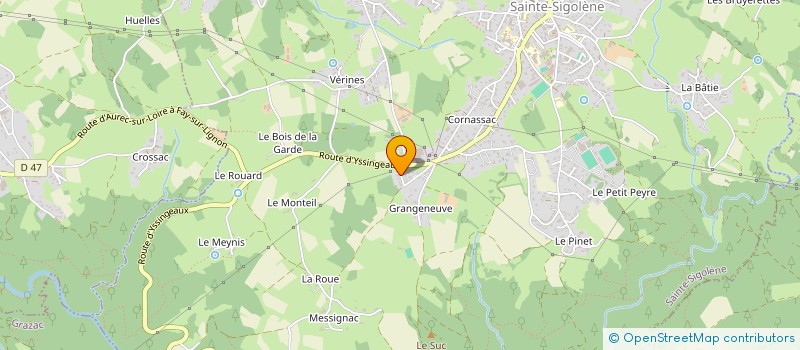 localisation de l'entreprise LA TAMBOUILLE D'IDEES  SAINTE-SIGOLENE