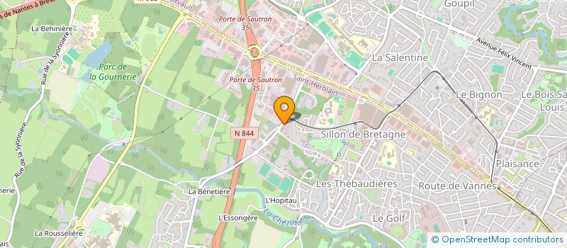 localisation de l'entreprise LA TANIERE DE L'OUEST  SAINT-HERBLAIN