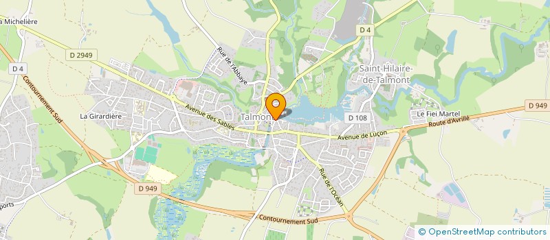 localisation de l'entreprise LA TANIERE DU BOUCHER  TALMONT-SAINT-HILAIRE