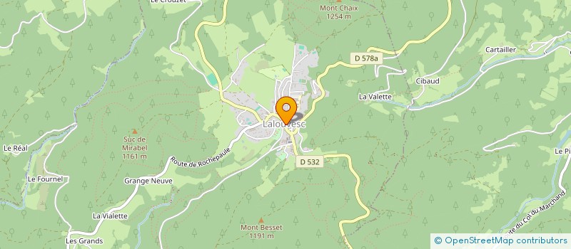 localisation de l'entreprise LA TANIERE DU LOUP  LALOUVESC