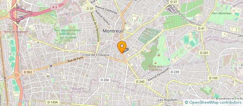 localisation de l'entreprise LA TAQUEUSE à MONTREUIL