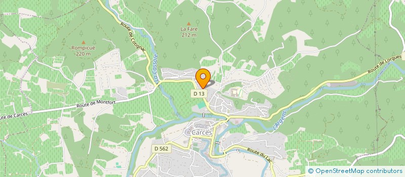 localisation de l'entreprise LA TARENTE  CARCES