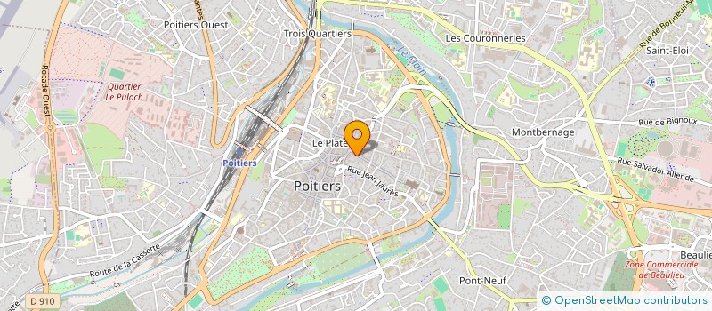 localisation de l'entreprise LA TARTE AUX PLUMES  POITIERS