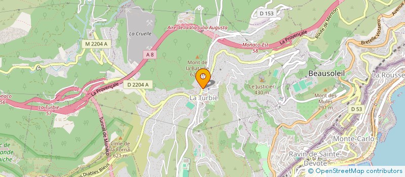 localisation de l'entreprise LA TAVERNE à LA TURBIE
