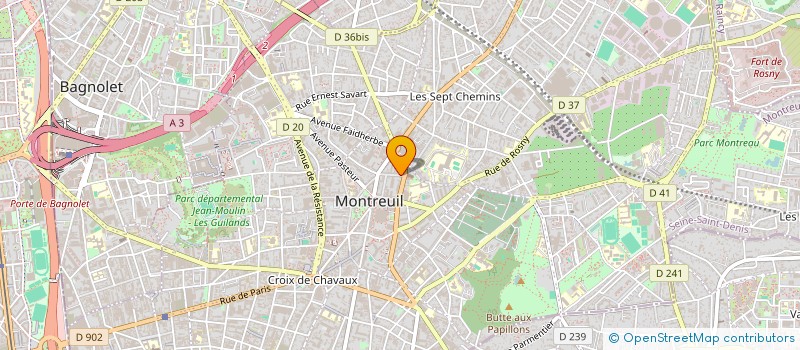localisation de l'entreprise LA TAVERNE à MONTREUIL