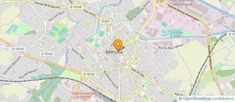 localisation de l'entreprise LA TAVERNE à BETHUNE