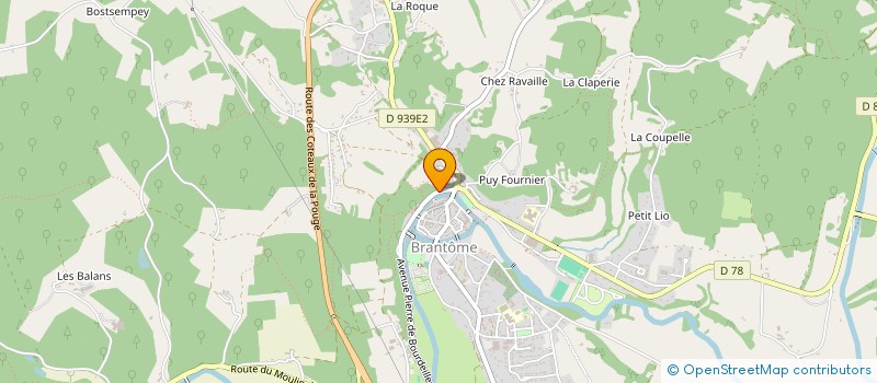 localisation de l'entreprise LA TAVERNE à BRANTOME EN PERIGORD
