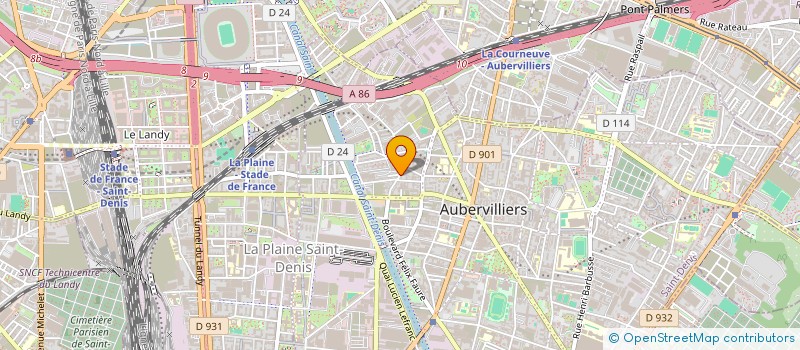 localisation de l'entreprise LA TAVERNE ALIMENTAIRE à AUBERVILLIERS