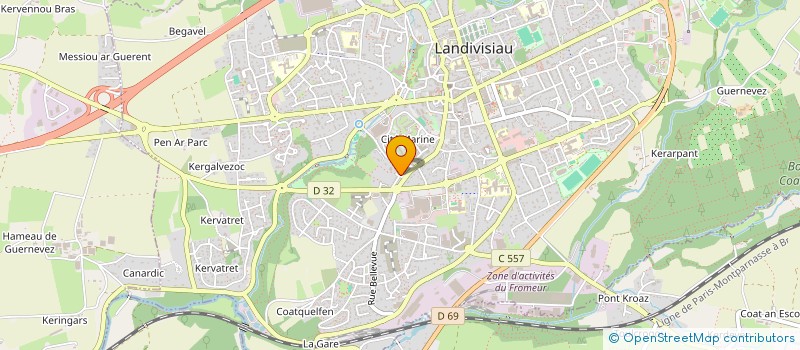 localisation de l'entreprise LA TAVERNE DE COATMEUR  BODILIS