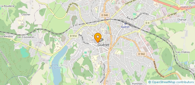 localisation de l'entreprise LA TAVERNE DE DORIELLE à GUERET