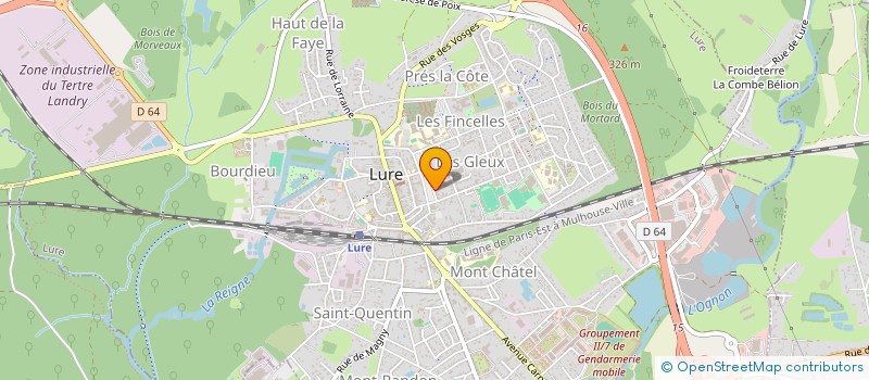 localisation de l'entreprise LA TAVERNE DU CHEVELU  LURE