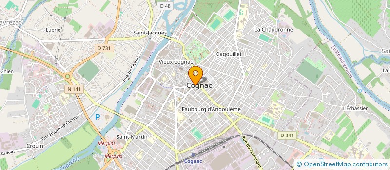 localisation de l'entreprise LA TAVERNE DU COQ D'OR à COGNAC