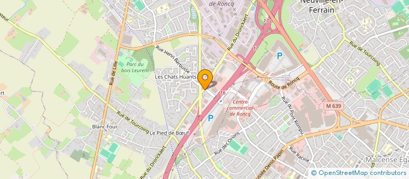 localisation de l'entreprise LA TAVERNE DU DRONCKAERT  RONCQ