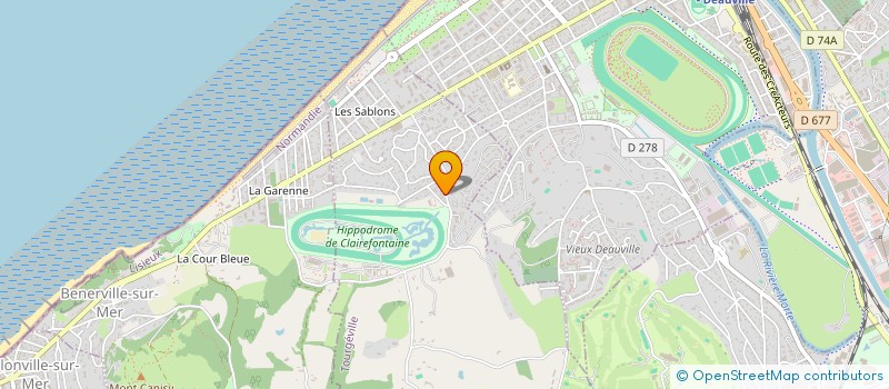 localisation de l'entreprise LA TAVERNE FLEURIE  TOURGEVILLE