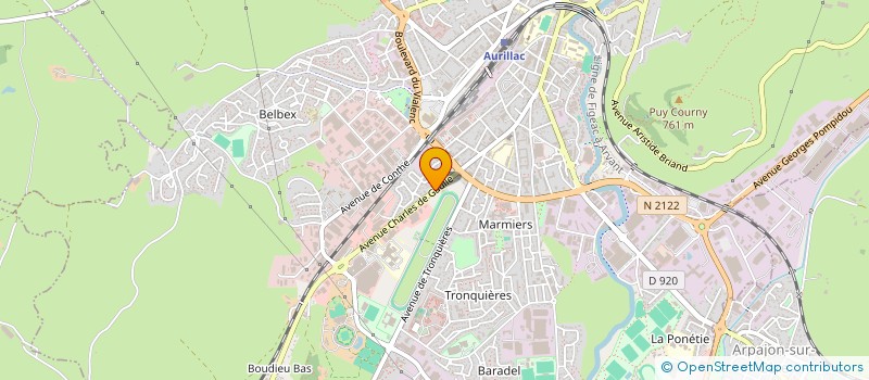 localisation de l'entreprise LA TCHA à AURILLAC