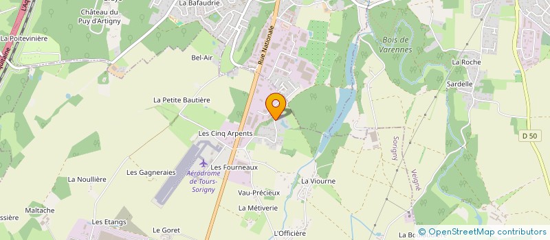 localisation de l'entreprise LA TEAM BECHREZE 205 à SORIGNY