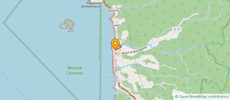localisation de l'entreprise LA TEAM KAY RED à BOUILLANTE
