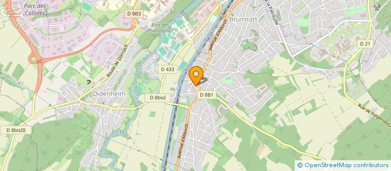 localisation de l'entreprise LA TEAM MULHOUSE & CO à BRUNSTATT-DIDENHEIM