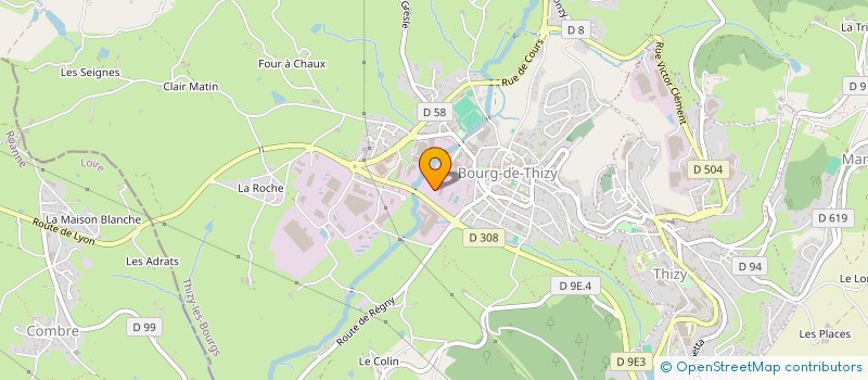 localisation de l'entreprise LA TEINTURERIE  THIZY-LES-BOURGS