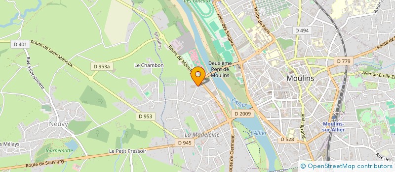 localisation de l'entreprise LA TENTATION à MOULINS