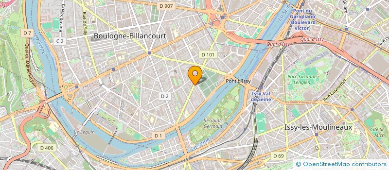 localisation de l'entreprise LA TENTATION 92 à BOULOGNE-BILLANCOURT