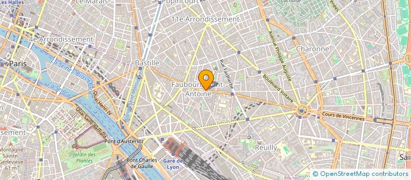 localisation de l'entreprise LA TENTATION DE SAINT ANTOINE à PARIS 11