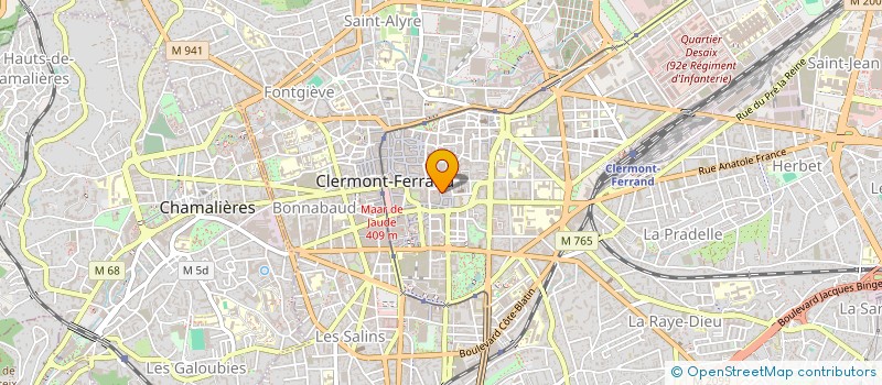 localisation de l'entreprise LA TENTE CAIDALE  CLERMONT-FERRAND