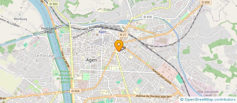 localisation de l'entreprise LA TEOULERE à AGEN