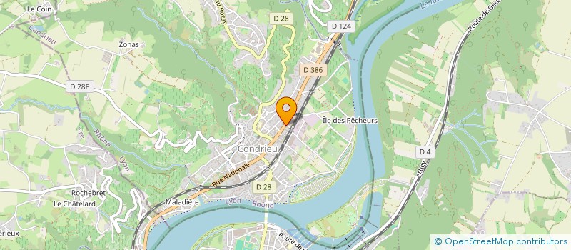 localisation de l'entreprise LA TERRASSE  CONDRIEU