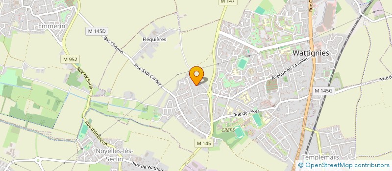 localisation de l'entreprise LA TERRASSE DE LA CHARITE  WATTIGNIES