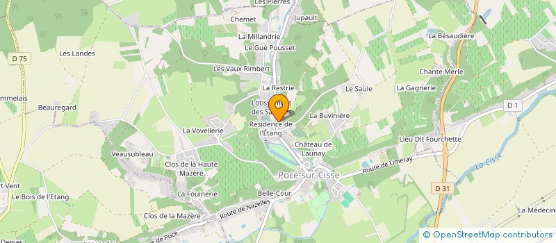 localisation de l'entreprise LA TERRASSE DE LEONARDO  POCE-SUR-CISSE