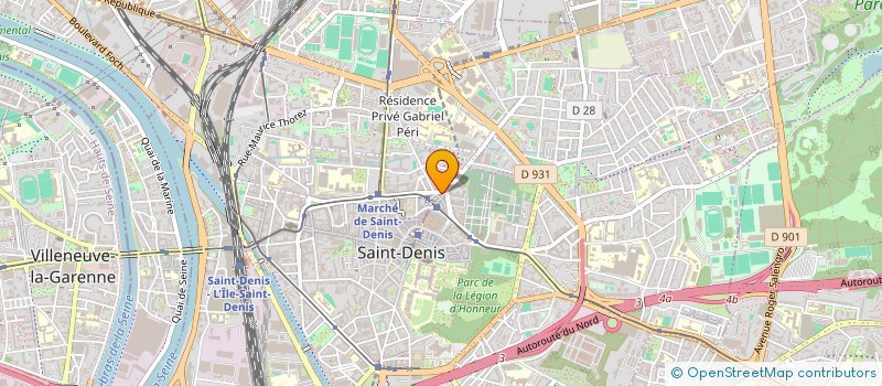 localisation de l'entreprise LA TERRASSE DES POULIES à SAINT-DENIS