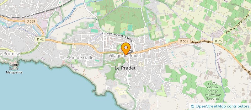 localisation de l'entreprise LA TERRASSE DU PRADET  LE PRADET