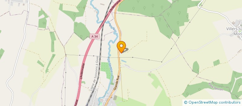 localisation de l'entreprise LA TERRE AU CHENE  POIX-TERRON