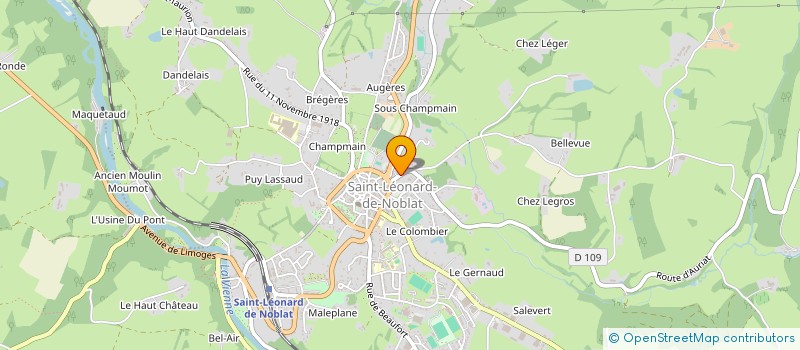 localisation de l'entreprise LA TERRE EN PARTAGE - LE MAZET à SAINT-LEONARD-DE-NOBLAT